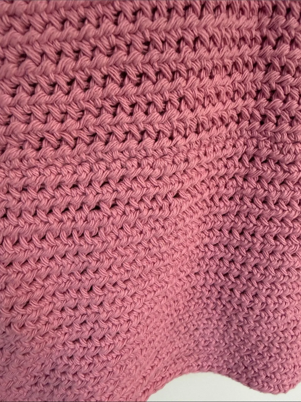 Handmade Crochet Sleeveless Dress in Dusty Rose